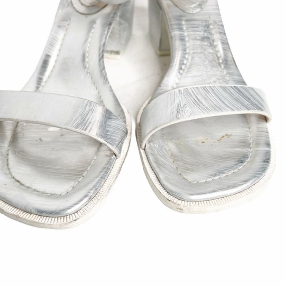 3.1 Phillip Lim “Coco” silver ankle strap sandal - Picture 4 of 7